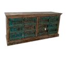 Buffet En Bois Bleu 227x50x95h