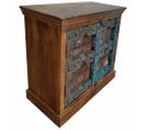 Buffet En Bois Bleu 117x49x90h