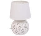 Lampe De Table En Métal Blanc 14x14x21h