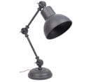 Lampe De Bureau En Métal Gris 22x14x45h