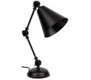 Lampe De Bureau En Métal Noire 24x15x45h
