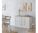 Buffet En Bois Blanc 124x40x80h