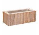 Panier Rectangulaire En Bois Marron 30.5x14.5x11h