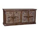 Buffet En Bois Avec Finition Marron 180x40x80h