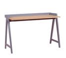 Table De Bureau Minimaliste En Bois - Pop, Gris, H.80cm, L.123cm, P.53cm