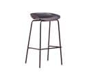 Tabouret Design Industriel  - Daxer, Noir, H.83cm, L.45cm, P.45cm