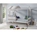 Lit cabane 90x190 cm SIA 2 Gris et blanc