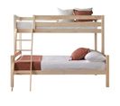 Lit Superposé Triple En Bois Blanc Lavé 135 Cm