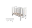 Lit Bébé Pour Matelas 60x120 Monet-blanc Avec Kit Cododo