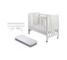 Lit Bébé Pour Matelas 60x120-monet-blanc Avec Kit Cododo