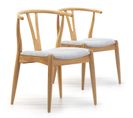 Pack 2 Chaises Rustic, Couleur Chêne, Bois Massif