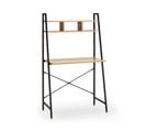 Bureau Blanca Noir, 1 Étagère, Style Industriel, 83 Cm Longueur