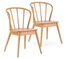 Pack 2 Chaises Brisa En Bois Coleur Chêne