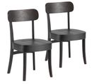 Pack De 2 Chaises Nala Couleur Noir, Bois Massif