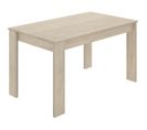 Table à Manger Sami 4 Personnes Mélaminé Chêne Naturel L 139 X P 81 X H 77 Cm