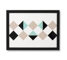 Rhombuses - Peinture Décorative 30 X 40 Cadre Noir