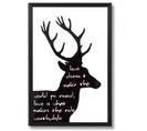 Deer Shape - Peinture Décorative 40 X 60 Cadre Noir