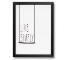 Live Simply - Peinture Décorative 40 X 30 Cadre Noir