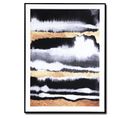 Floggy Horizon1 - Peinture Décorative Sur Toile 80 X 60 Cadre Noir