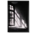 Window Shadow - Tableau Décoratif 60 X 40 Cadre Noir