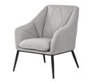 Valma - Fauteuil Gris Clair Avec Design Géométrique