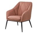 Valma - Fauteuil Tapissé Rose À Motifs Géométriques