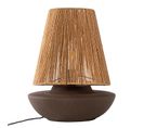 Lampe De Table En Corde De Chanvre Et Base Brune