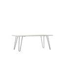 Table Basse Fixe En Bois Blanc 110x45cm