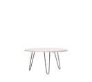 Table Basse Fixe En Bois Blanc 80x45cm