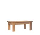 Table Basse Fixe En Bois Naturelle 110x46cm