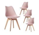 Chaise De Cuisine En Plastique Rose 48x82cm