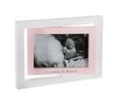 Cadre Photo Mobile Mdf Rose Et Blanc 23.7x16.8x1.8cm