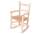 Chaise à Bascule Pour Enfants En Bois Beige 51x32x28cm