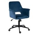 Chaise De Bureau Louise Velours Bleu