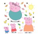 Sticker - Peppa Pig Et Sa Famille - 1 Planche 65 X 85 Cm