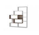 Étagère Bibliothèque Design Raijo L139cm Blanc Et Bois Foncé