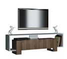 Meuble TV Tezlos 120cm Bois Et Blanc