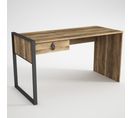 Bureau Bernard Bois Chêne Et Métal Noir