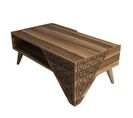 Table Basse Forces Motif Arabesque Bois Et Naturel