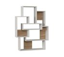 Etagère Bibliothèque Design Bois Barce - L. 101 X H. 132 Cm - Blanc