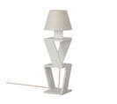 Lampadaire Combiné 2 Étagère En Z Iunctura 85cm Tissu Et Bois Blanc