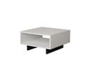 Table Basse Carrée Oris Bois Blanc Et Anthracite