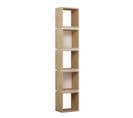 Étagère Bibliothèque Liomi L32cm Chêne Clair Et Blanc