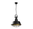 Suspension Cloche Industrielle Quadrillée Rauk D30cm Métal Noir Et Or