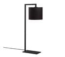 Lampe à Poser Comus H65cm Méta Noir Et Tissu Noir