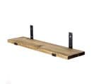 Étagère Murale Style Industriel Amity L60cm Bois Naturel Et Métal Noir