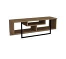 Meuble TV Nikolai L120cm Bois Clair Et Noir