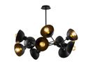 Lustre Ramifié Bras Y 10 Lampes Chuck D75cm Métal Noir