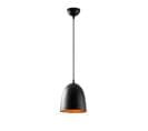 Suspension 1 Ampoule Cloche Gakuli D20cm Métal Martelé Noir