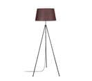 Lampadaire Trépied Fin Qiang 165cm Tissu Marron Et Métal Noir